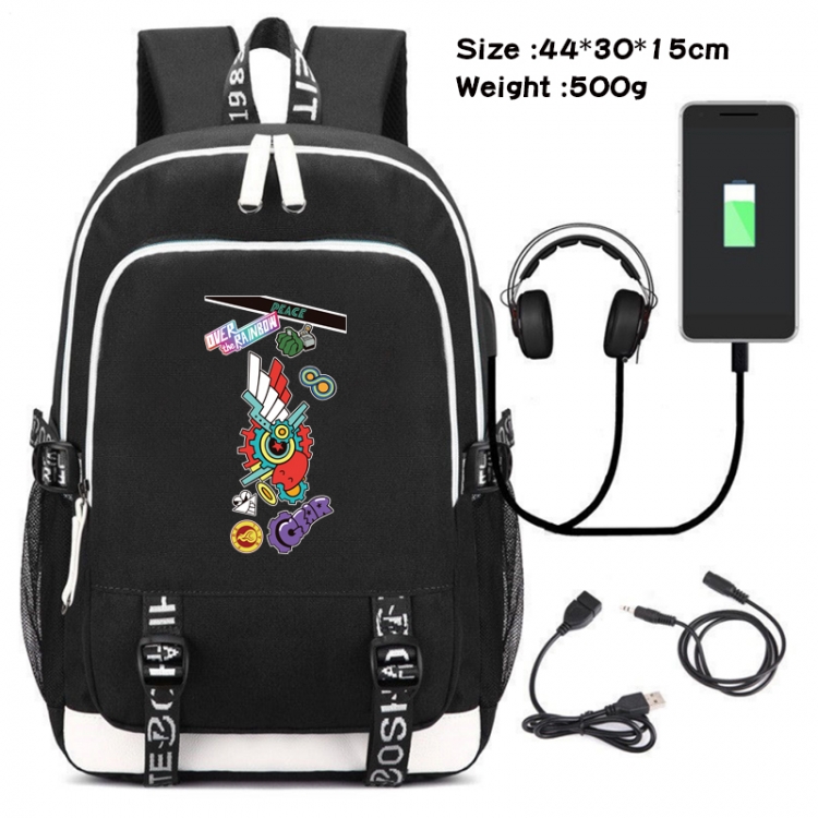 SK∞ Anime Double Zipper Data Backpack School Bag 44X30X15CM