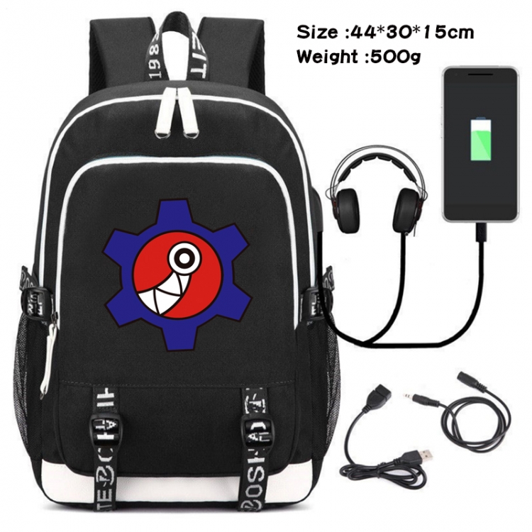 SK∞ Anime Double Zipper Data Backpack School Bag 44X30X15CM