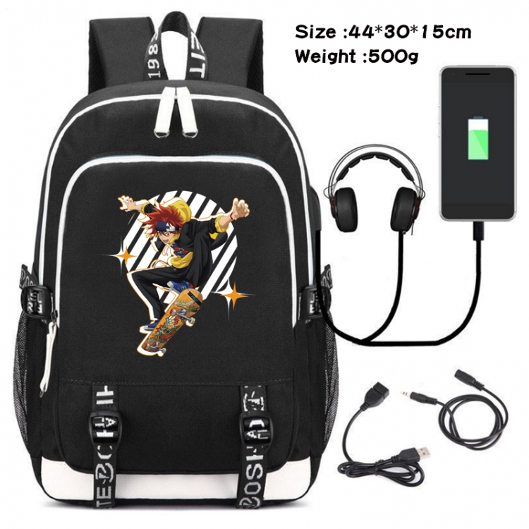 SK∞ Anime Double Zipper Data Backpack School Bag 44X30X15CM