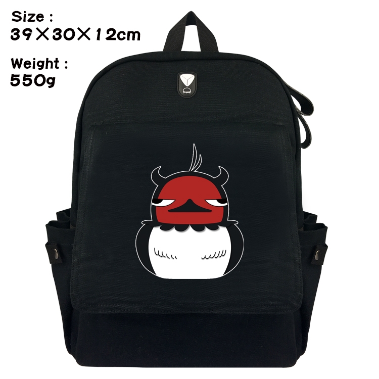 Black Clover Anime Canvas Headphone Hole Flip Backpack Backpack School Bag 39X30X12CM