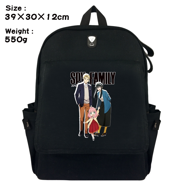 SPY×FAMILY Anime Canvas Headphone Hole Flip Backpack Backpack School Bag 39X30X12CM