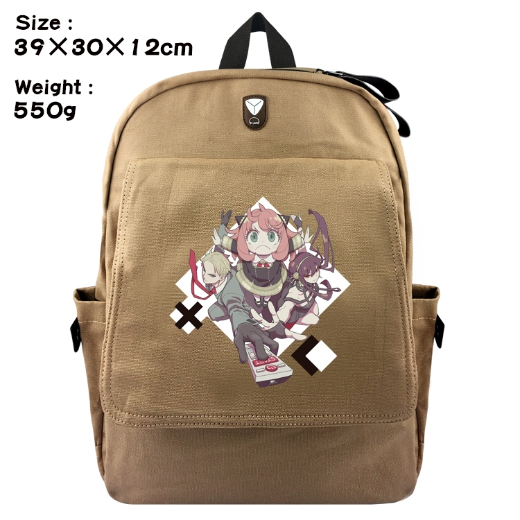 SPY×FAMILY Anime Canvas Headphone Hole Flip Backpack Backpack School Bag 39X30X12CM