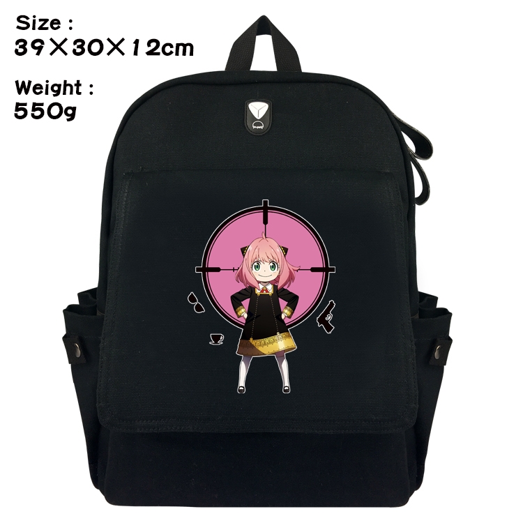 SPY×FAMILY Anime Canvas Headphone Hole Flip Backpack Backpack School Bag 39X30X12CM