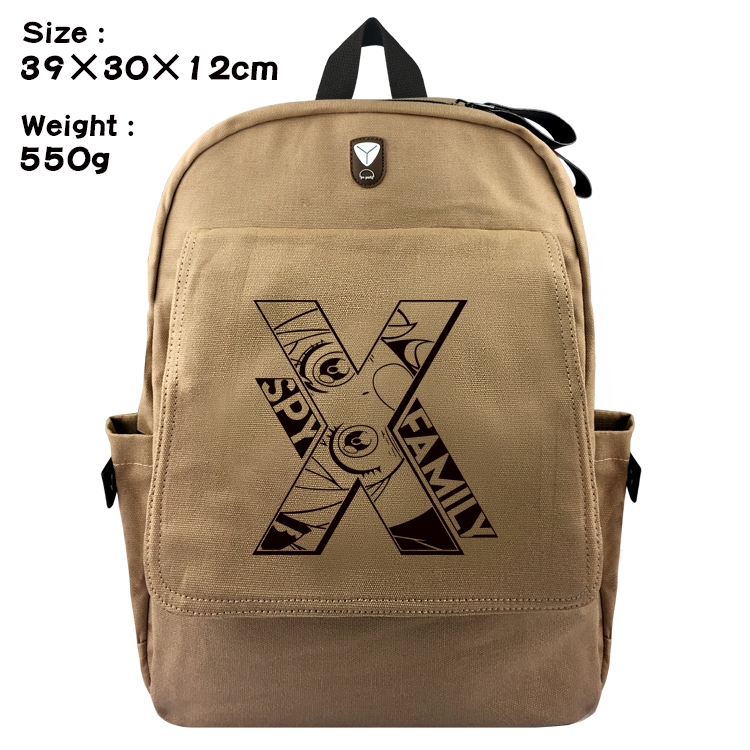 SPY×FAMILY Anime Canvas Headphone Hole Flip Backpack Backpack School Bag 39X30X12CM