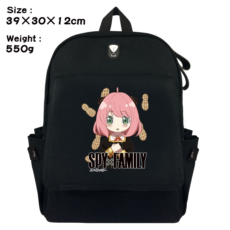 SPY×FAMILY Anime Canvas Headphone Hole Flip Backpack Backpack School Bag 39X30X12CM