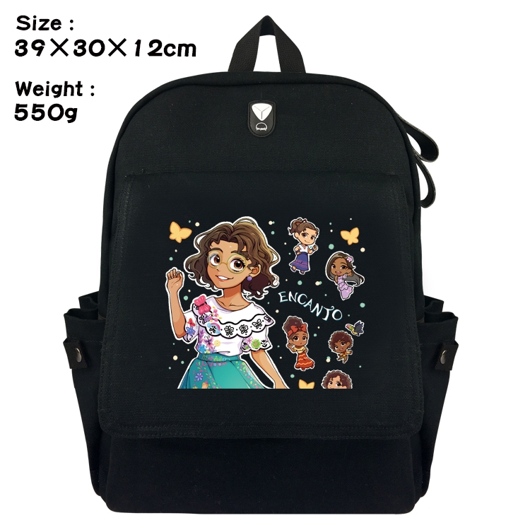 full house of magic Anime Canvas Headphone Hole Flip Backpack School Bag 39X30X12CM