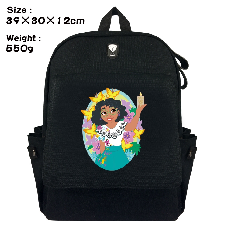 full house of magic Anime Canvas Headphone Hole Flip Backpack School Bag 39X30X12CM