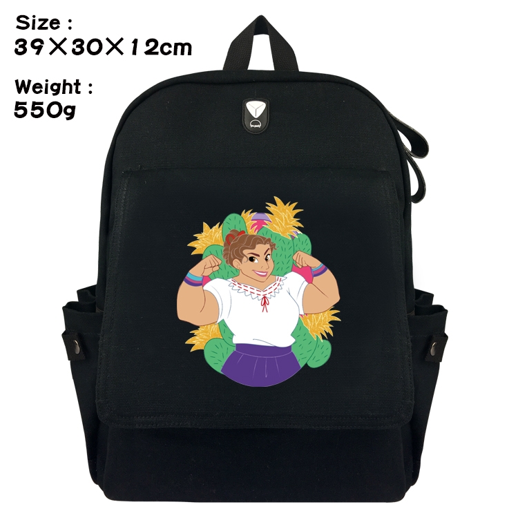 full house of magic Anime Canvas Headphone Hole Flip Backpack School Bag 39X30X12CM