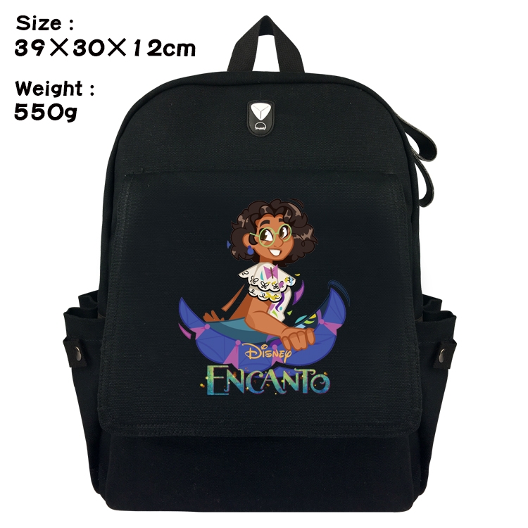 full house of magic Anime Canvas Headphone Hole Flip Backpack School Bag 39X30X12CM