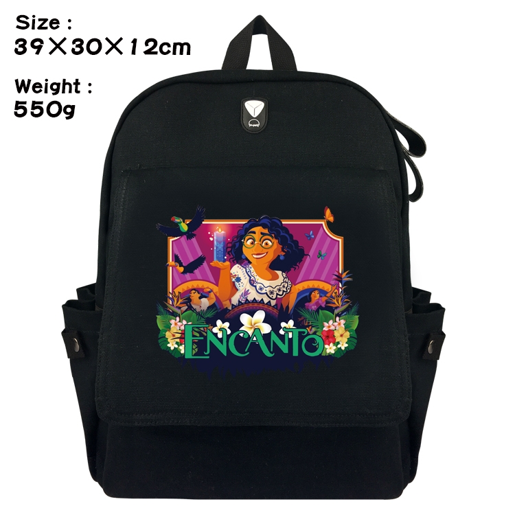 full house of magic Anime Canvas Headphone Hole Flip Backpack School Bag 39X30X12CM