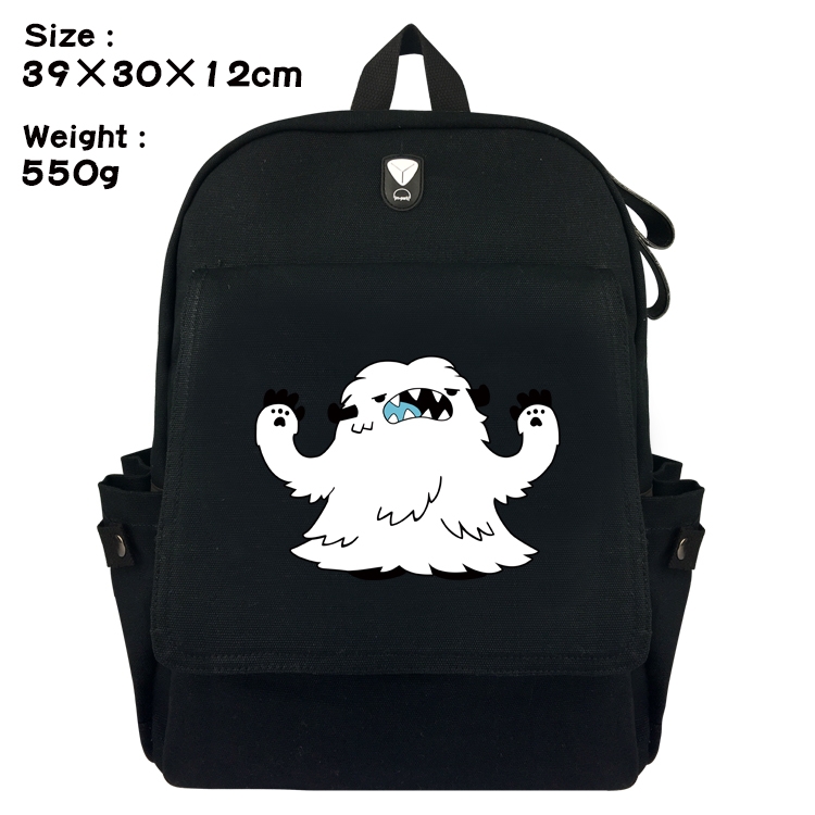 SK∞ Anime Canvas Headphone Hole Flip Backpack School Bag 39X30X12CM