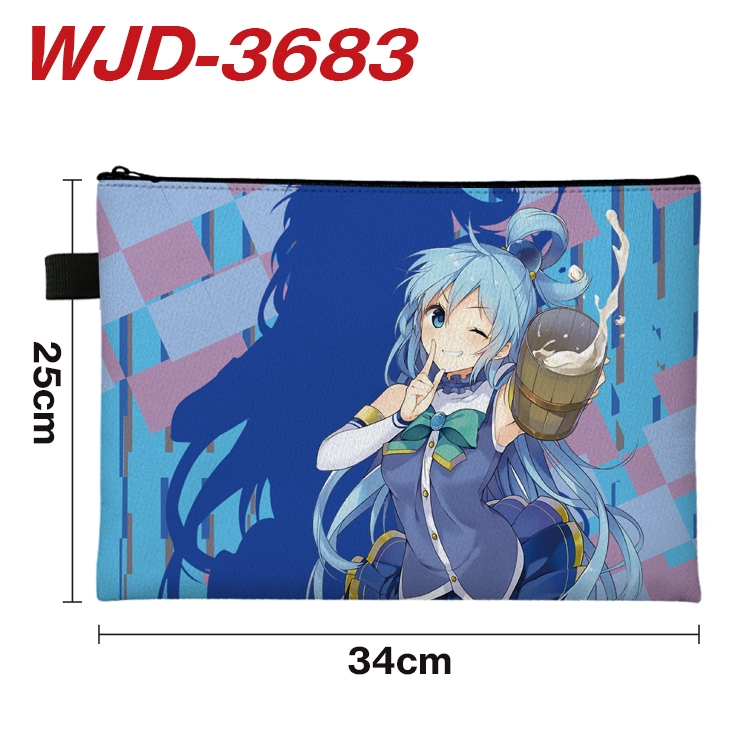 Kono Subarashii Sekai ni Shukufuku wo Anime Peripheral Full Color A4 File Bag 34x25cm WJD-3683