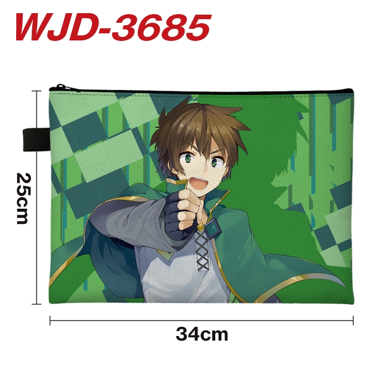 Kono Subarashii Sekai ni Shukufuku wo Anime Peripheral Full Color A4 File Bag 34x25cm WJD-3685