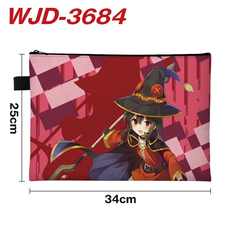 Kono Subarashii Sekai ni Shukufuku wo Anime Peripheral Full Color A4 File Bag 34x25cm WJD-3684