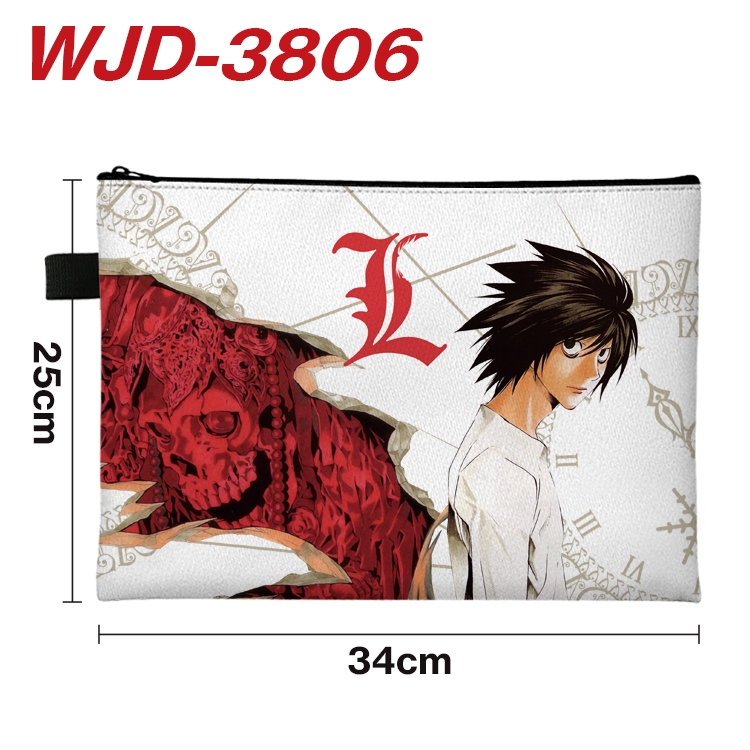 Death note Anime Peripheral Full Color A4 File Bag 34x25cm WJD-3806