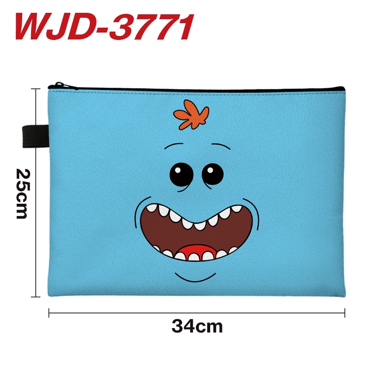 Rick and Morty Anime Peripheral Full Color A4 File Bag 34x25cm WJD-3771