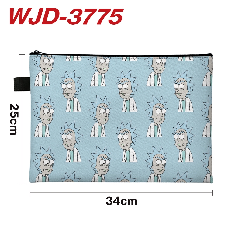 Rick and Morty Anime Peripheral Full Color A4 File Bag 34x25cm WJD-3775