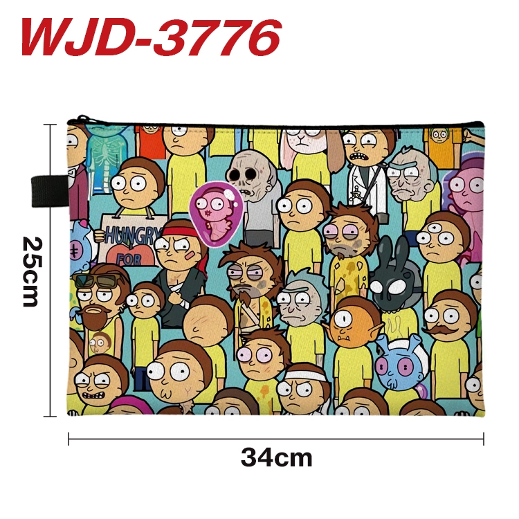 Rick and Morty Anime Peripheral Full Color A4 File Bag 34x25cm WJD-3776