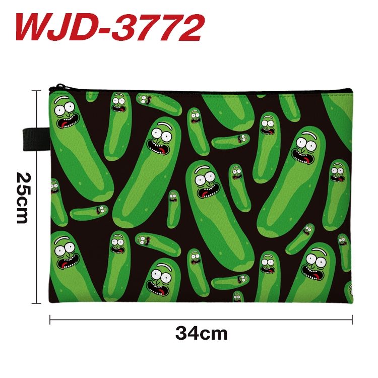 Rick and Morty Anime Peripheral Full Color A4 File Bag 34x25cm WJD-3772
