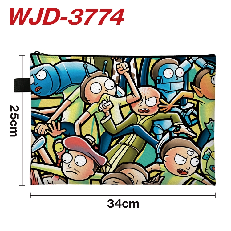 Rick and Morty Anime Peripheral Full Color A4 File Bag 34x25cm WJD-3774