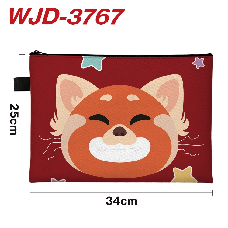 Turning Red Outdoor Anime Peripheral Full Color A4 File Bag 34x25cm WJD-3767