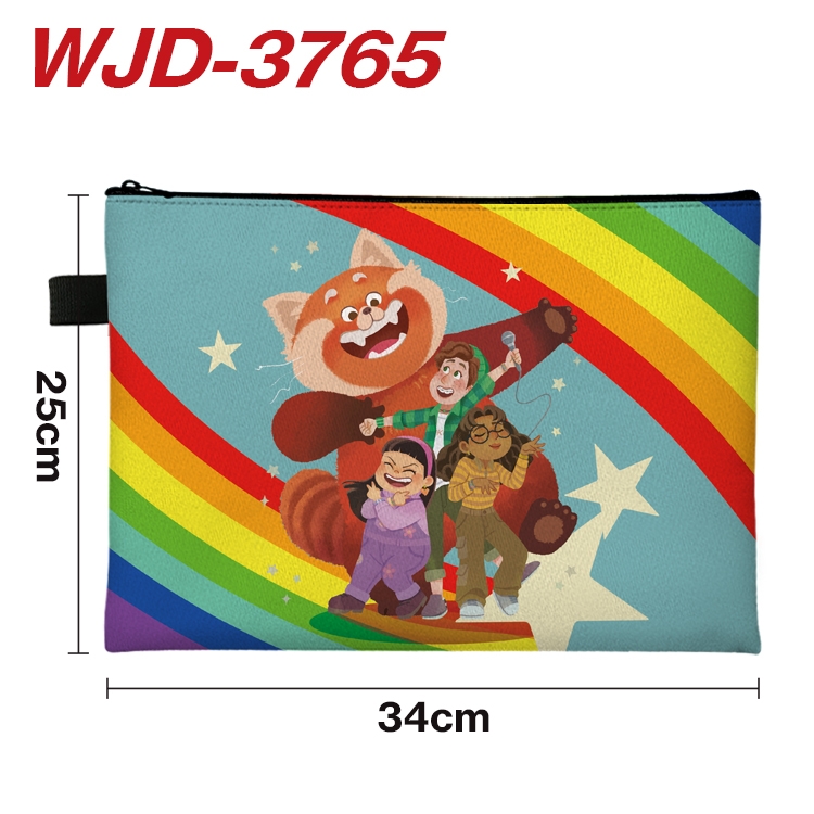 Turning Red Outdoor Anime Peripheral Full Color A4 File Bag 34x25cm WJD-3765