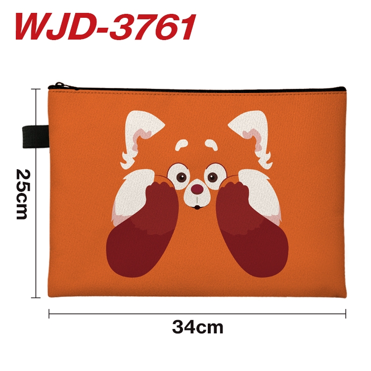 Turning Red Outdoor Anime Peripheral Full Color A4 File Bag 34x25cm WJD-3761