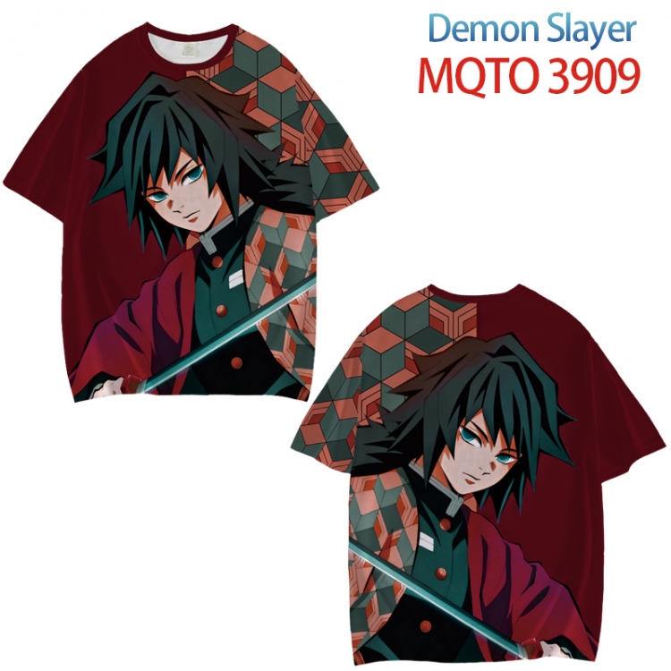 Demon Slayer Kimets Full color printed short sleeve T-shirt from XXS to 4XL MQTO 3909