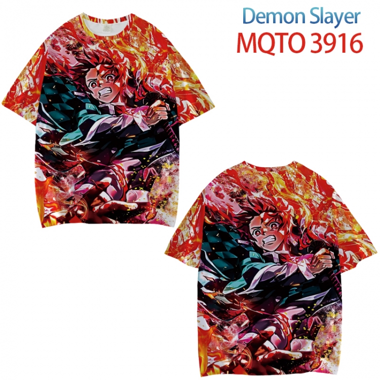 Demon Slayer Kimets Full color printed short sleeve T-shirt from XXS to 4XL MQTO 3916