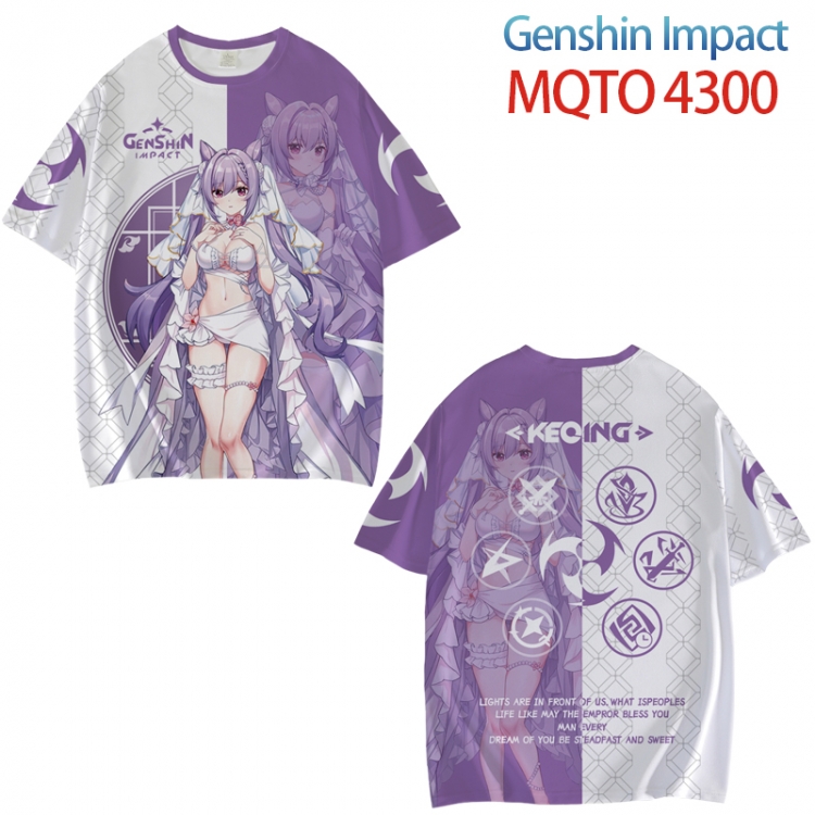 Genshin Impact Full color printed short sleeve T-shirt from XXS to 4XL MQTO-4300