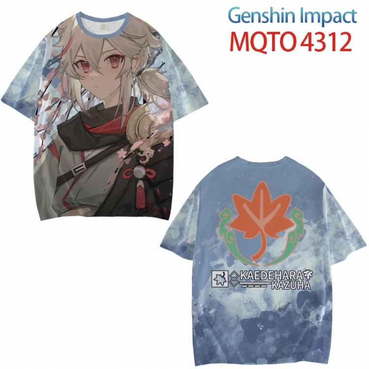 Genshin Impact Full color printed short sleeve T-shirt from XXS to 4XL MQTO-4312