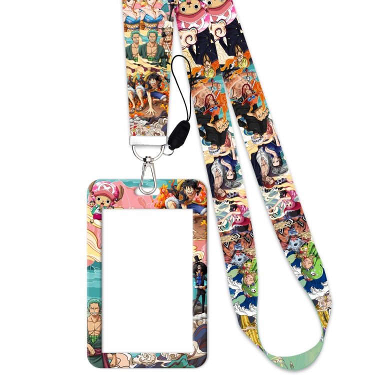One Piece  Silver buckle anime long lanyard card holder 45cm price for 2 pcs