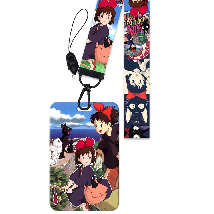 Kiki's Delivery Black Buckle Short Lanyard Hand Rope Card Sleeve 2-Piece Set 22.5cm price for 2 pcs