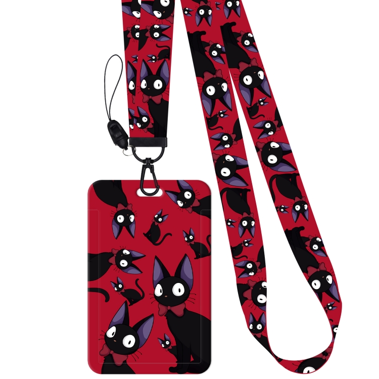 Kiki's Delivery Black Button Anime Long Strap   Card Sleeve 2-Piece Set price for 2 pcs