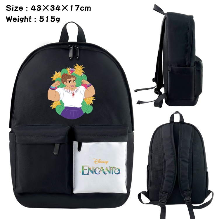 full house of magic Anime Black and White Double Spell Waterproof Nylon Backpack 43X34X17CM