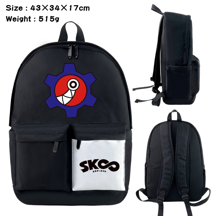 SK∞ Anime Black and White Double Spell Waterproof Nylon Backpack 43X34X17CM