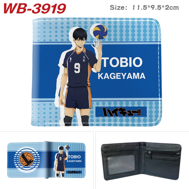 Haikyuu!! Anime color book two-fold leather wallet 11.5X9.5CM