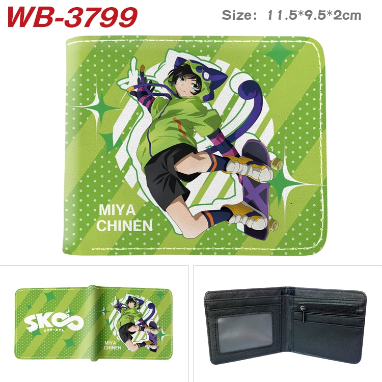 SK∞ Anime color book two-fold leather wallet 11.5X9.5CM WB-3799A