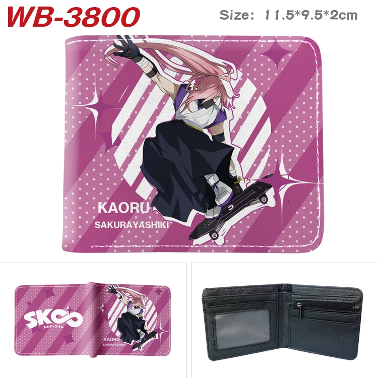 SK∞ Anime color book two-fold leather wallet 11.5X9.5CM WB-3800A