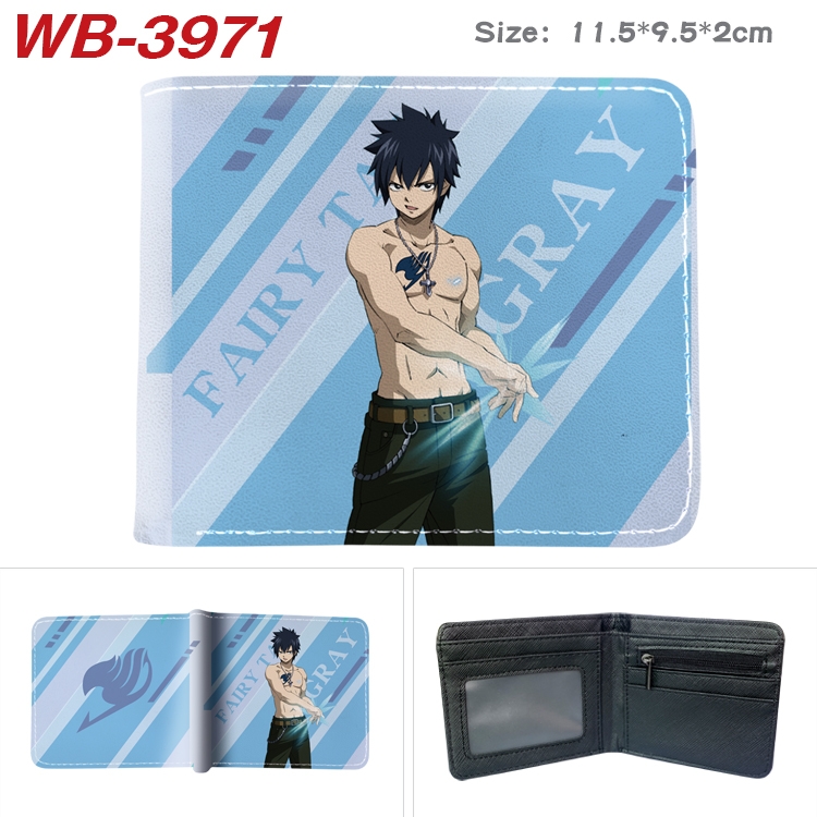 Fairy tail Anime color book two-fold leather wallet 11.5X9.5CM WB-3971A