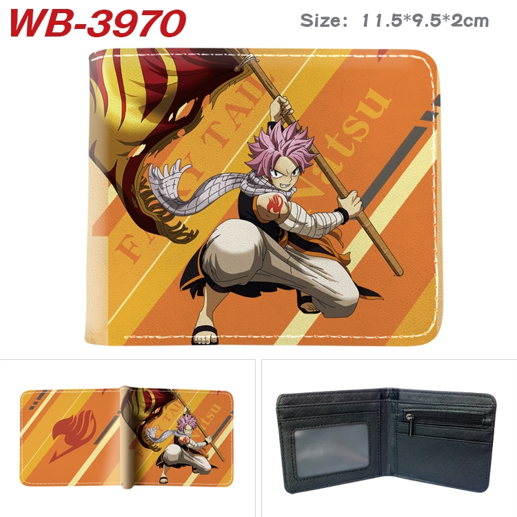 Fairy tail Anime color book two-fold leather wallet 11.5X9.5CM  WB-3970A