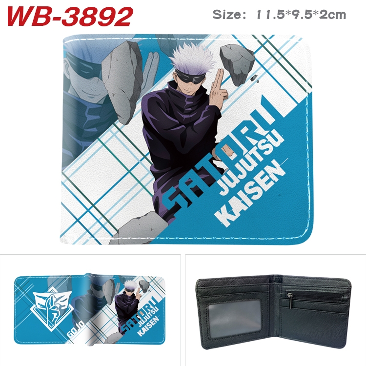 Jujutsu Kaisen  Anime color book two-fold leather wallet 11.5X9.5CM  WB-3892A