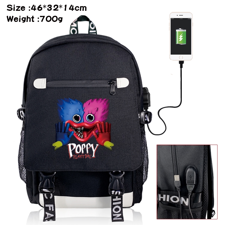 poppy playtime Anime Nylon Flip Data Backpack Backpack 46X32X14CM