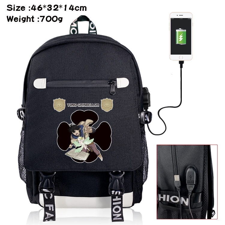 Black Clover Anime Nylon Flip Data Backpack Backpack 46X32X14CM