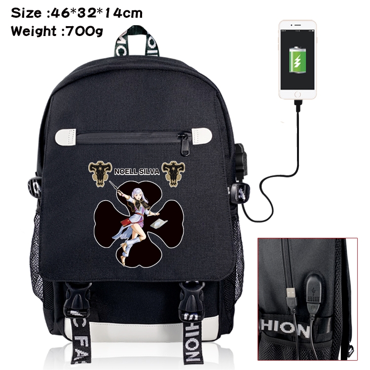 Black Clover Anime Nylon Flip Data Backpack Backpack 46X32X14CM