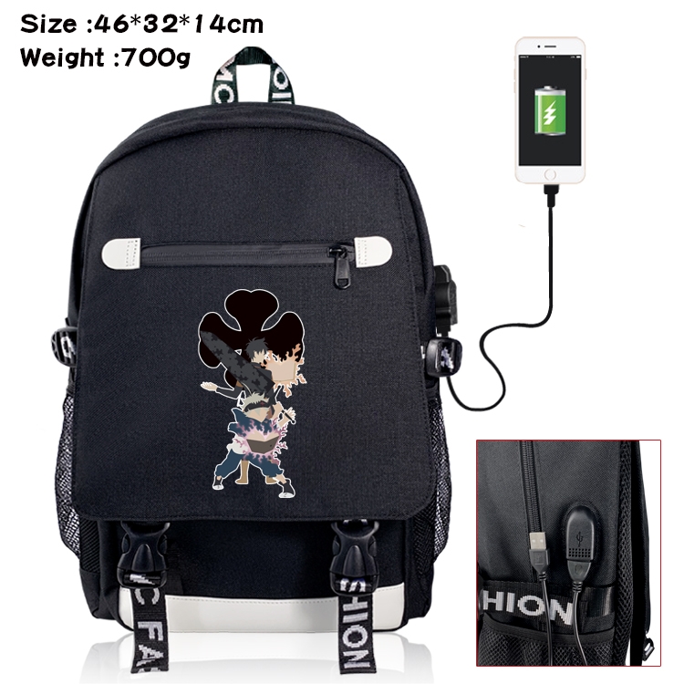 Black Clover Anime Nylon Flip Data Backpack Backpack 46X32X14CM