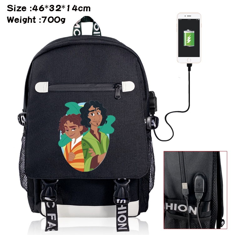 full house of magic Anime Nylon Flip Data Backpack Backpack 46X32X14CM