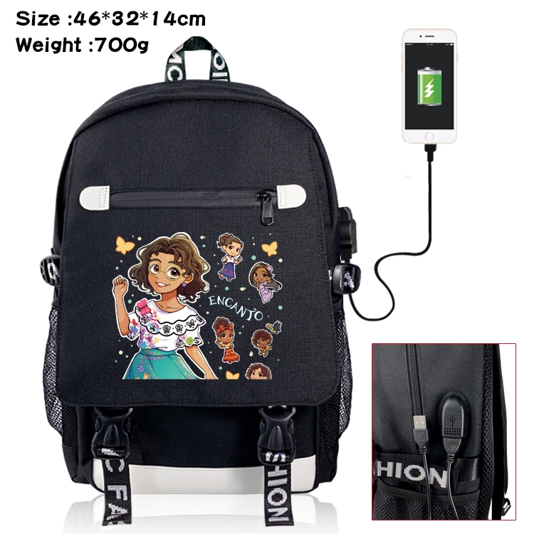 full house of magic Anime Nylon Flip Data Backpack Backpack 46X32X14CM