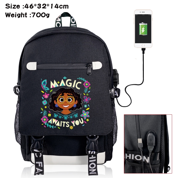 full house of magic Anime Nylon Flip Data Backpack Backpack 46X32X14CM