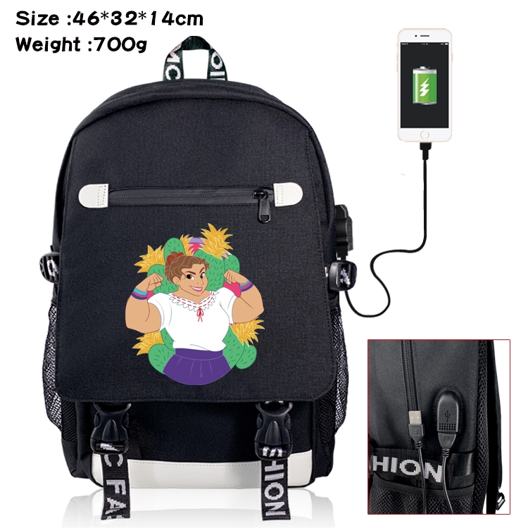 full house of magic Anime Nylon Flip Data Backpack Backpack 46X32X14CM